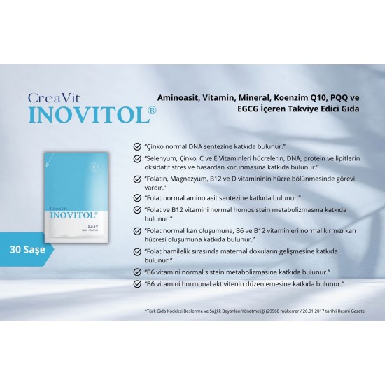 CREAVIT İNOVİTOL 30 ŞASE , Yeni Nesil Antioksidan! 3 AYLIK PAKET 