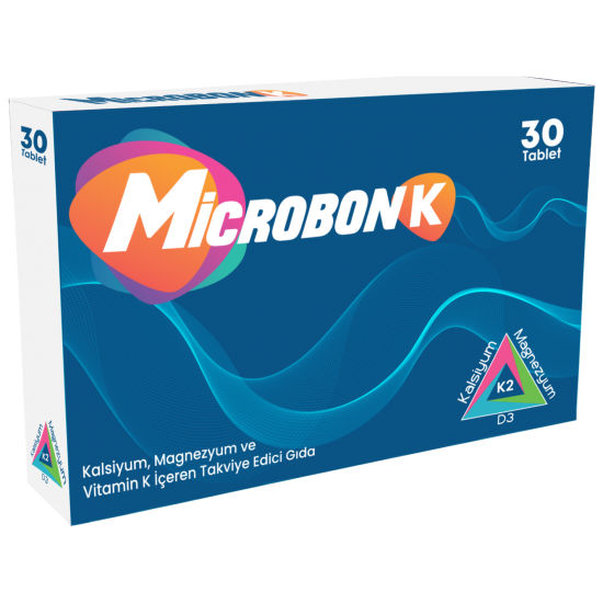 MicrobonK (Kalsiyum, magnezyum ve Vitamin K2 içeren takviye edici gıda )
