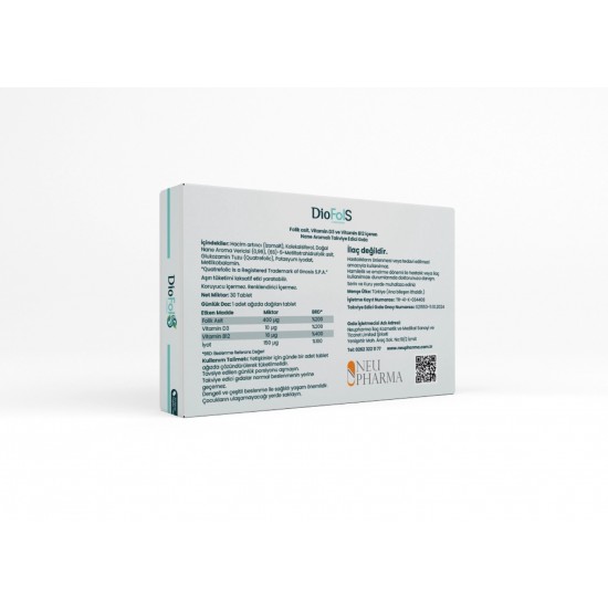 DİOFOLS L-MENTHYLFOLAT 30 TABLET FOLİK ASİT DİOFOLS L-MENTHYLFOLAT 30 TABLET FOLİK ASİT